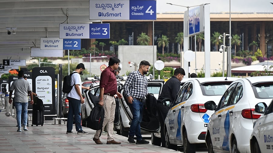 <div class="paragraphs"><p>Cabs at the Kempegowda International Airport (KIA). </p></div>