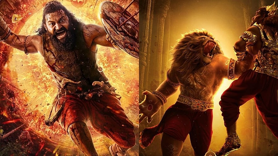 <div class="paragraphs"><p>Posters of Kantara Chapter 1 and Mahavtar Narasimha.</p></div>