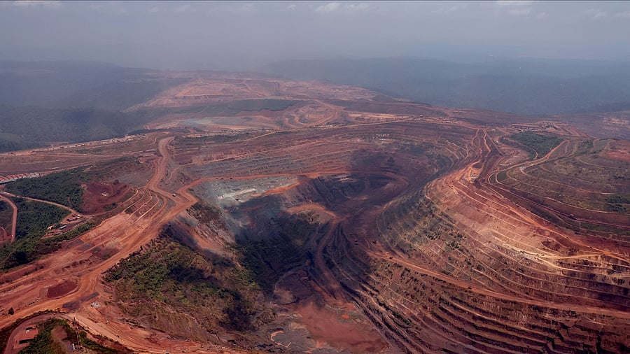 <div class="paragraphs"><p>A section of the Serra Norte iron mine, operated by Brazilian miner Vale, is seen from a airplane in Parauapebas, Para state, Brazil September 11, </p></div>
