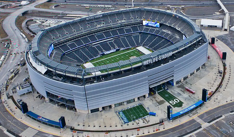 The MetLife Stadium, New Jersey, US, where the FIFA World Cup final is scheduled to be held.
