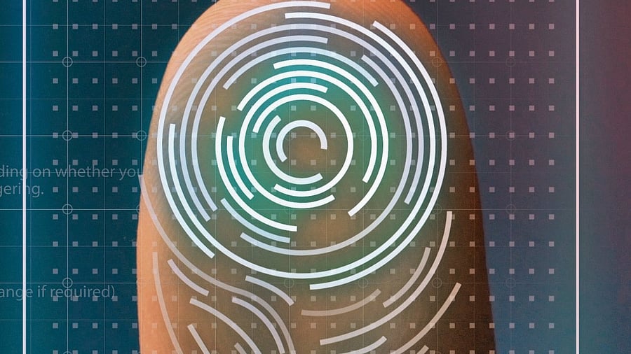 Finger Print Biometric Scanning Identification System. India Nationality