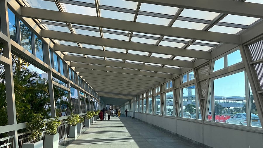 Passengers can access the dedicated parking zone by using the skywalk. DH PHOTOs/Asra Mavad