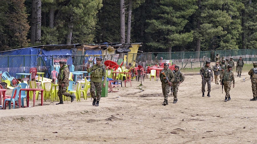 <div class="paragraphs"><p>Indian Army personnel at the site of the Pahalgam terror attack, in Anantnag district, Jammu and Kashmir. Image for representational purposes. </p></div>