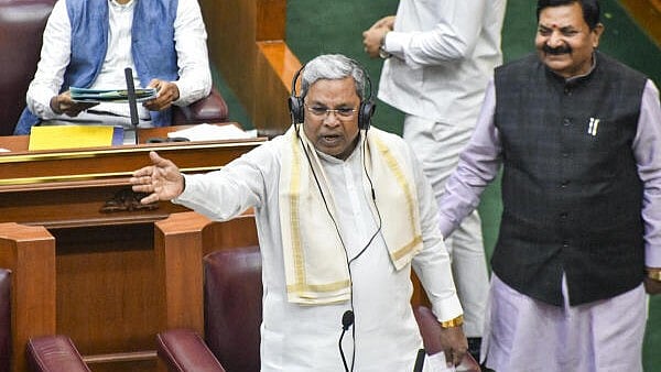 <div class="paragraphs"><p>Karnataka Chief Minister Siddaramaiah speaks during the Winter session of the state Legislative Assembly, in Belagavi, Karnataka.</p></div>