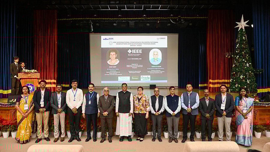 Dignitaries at International Conference on Computational Innovations and Sustainable Technologies (ICCIST–2025).