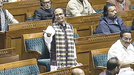 <div class="paragraphs"><p>Union Minister Shivraj Singh Chouhan speaks in the Lok Sabha during the Winter session of Parliament, in New Delhi.</p></div>