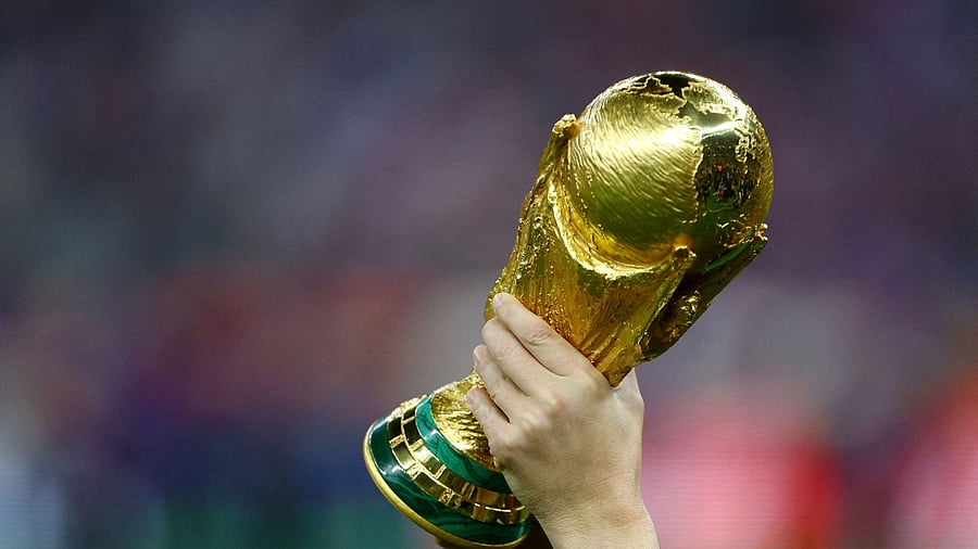 <div class="paragraphs"><p> General view of the World Cup trophy.</p></div>