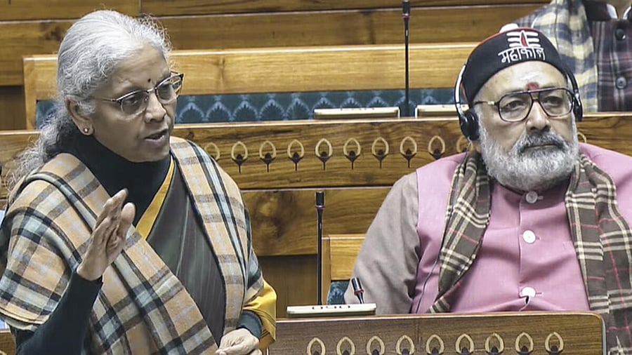 <div class="paragraphs"><p>Union Finance Minister Nirmala Sitharaman speaks in the Lok Sabha during the Winter session of Parliament, in New Delhi.</p></div>