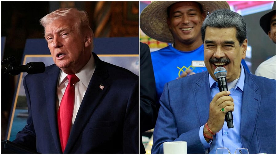 <div class="paragraphs"><p>US President Donald Trump(L), Venezuelan President Nicolas Maduro </p></div>