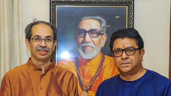 <div class="paragraphs"><p>Shiv Sena (UBT) chief Uddhav Thackeray with Maharashtra Navnirman Sena President Raj Thackeray </p></div>
