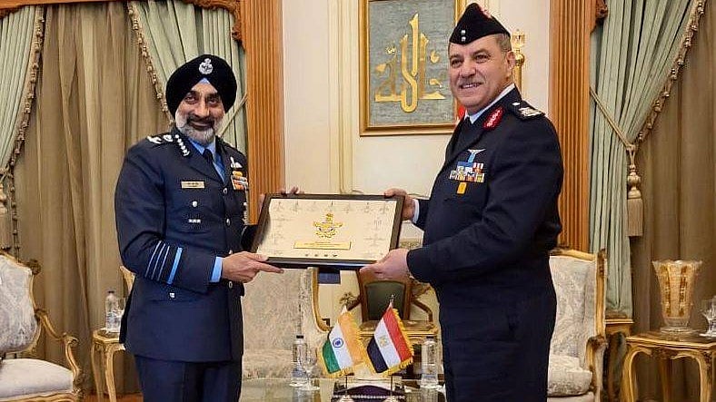 <div class="paragraphs"><p>Air Chief Marshal AP Singh (L), Chief of the Air Staff on an official visit to Egypt at the invitation of AVM Amr Abdel Rahman Saqr, Commander, Egyptian Air Force (EAF).</p></div>