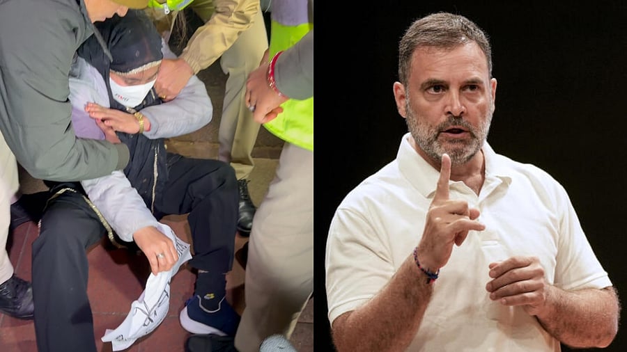 <div class="paragraphs"><p> Unnao rape case survivor, who was removed from India Gate (L) and Leader of Opposition in Lok Sabha Rahul Gandhi.</p></div>