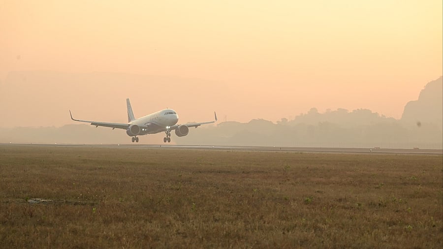 <div class="paragraphs"><p>The aircraft was accorded a ceremonial water cannon salute on arrival at NMIA.</p></div>