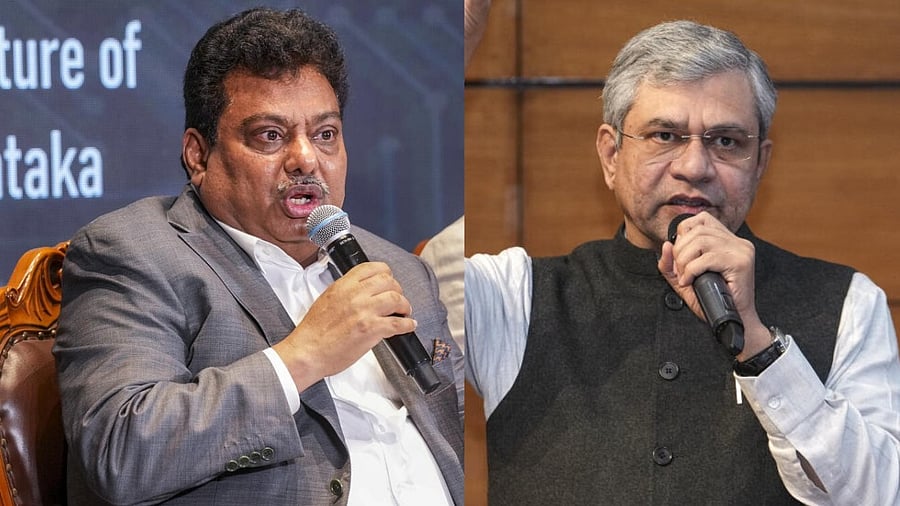 <div class="paragraphs"><p>M B Patil and&nbsp;Ashwini Vaishnaw</p></div>