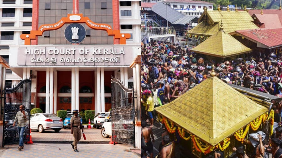 <div class="paragraphs"><p>The Kerala High Court and Sabarimala temple (R).</p></div>
