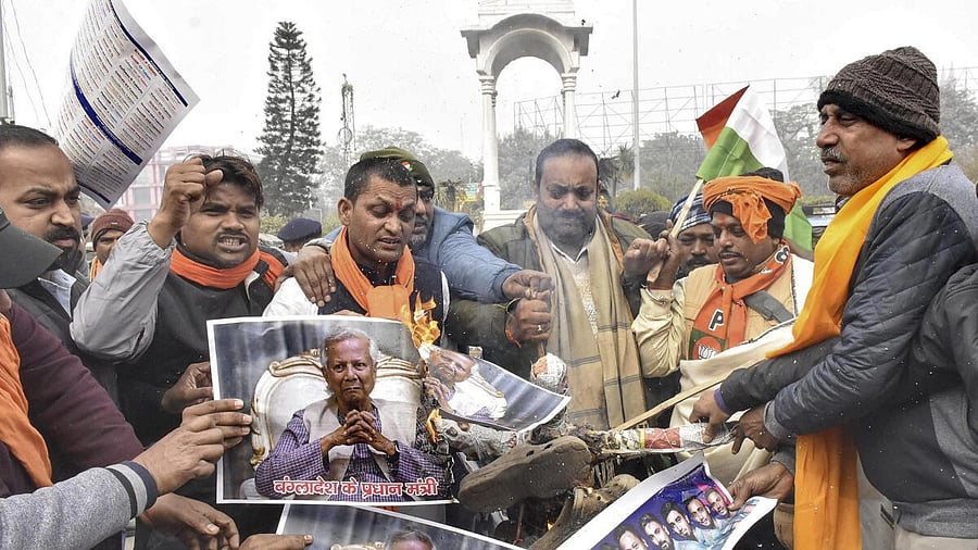 <div class="paragraphs"><p>Protest against Bangladesh in Patna.</p></div>