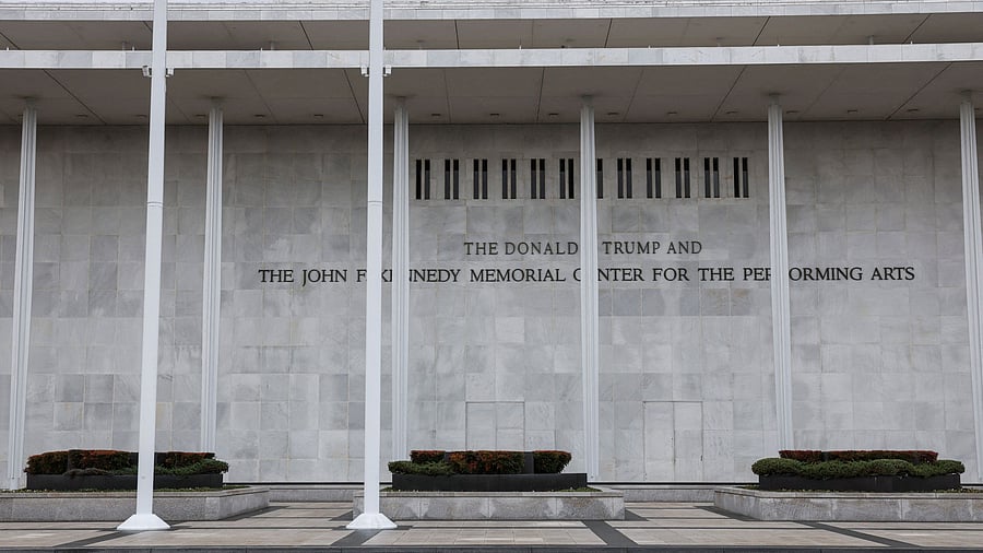 <div class="paragraphs"><p>The facade of the recently renamed Donald J. Trump and John F. Kennedy Memorial Center for the Performing Arts, in Washington, D.C., U.S.</p></div>