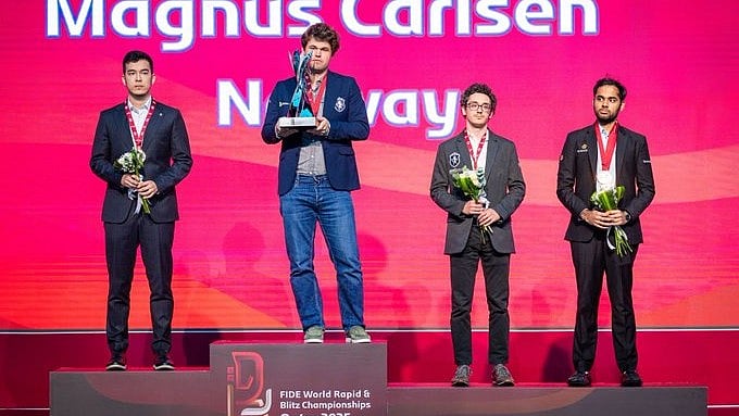 <div class="paragraphs"><p>Magnus Carlsen won the gold medal, Nodirbek Abdusattorov won a silver,&nbsp;Arjun Erigaisi and Fabiano Caruana share the bronze.&nbsp;</p></div>
