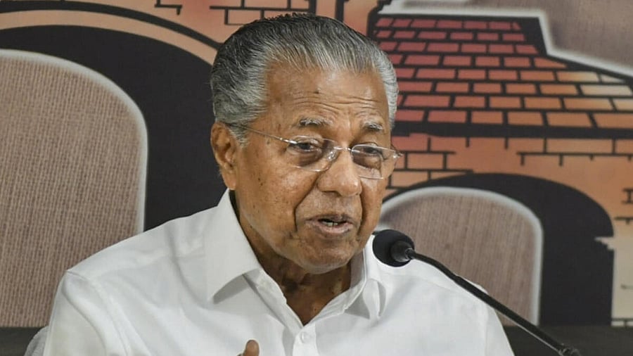 <div class="paragraphs"><p>Pinarayi Vijayan addresses a press conference. </p></div>