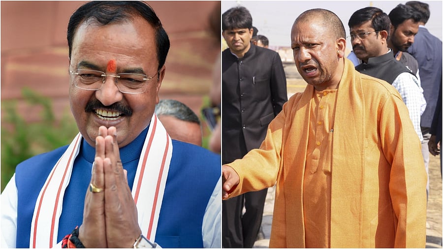 <div class="paragraphs"><p>Keshav Prasad Maurya (left) and Yogi Adityanath.&nbsp;</p></div>