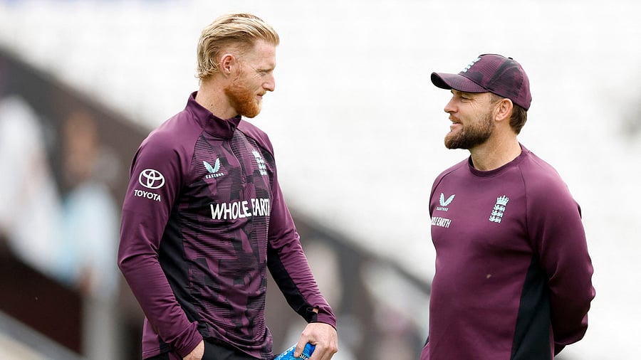 <div class="paragraphs"><p>England skipper Ben Stokes and head coach Brandon McCullum. </p></div>