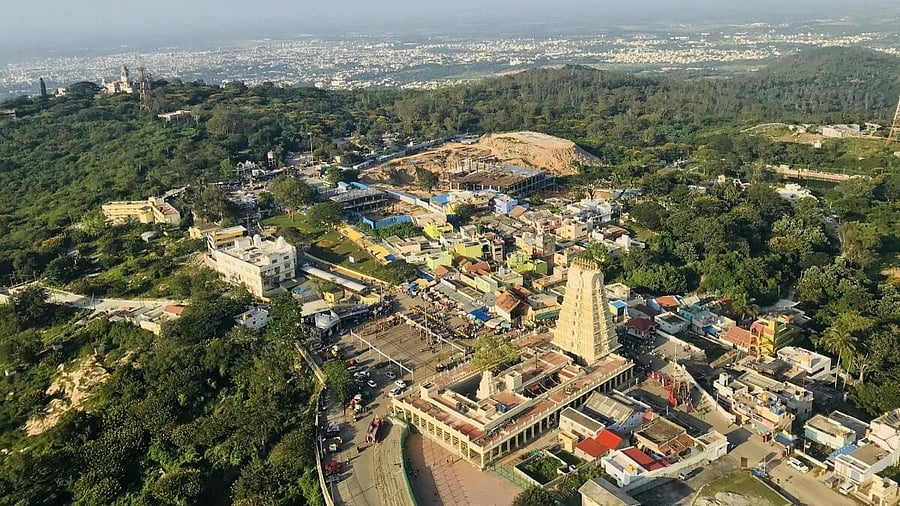 <div class="paragraphs"><p>Aerial view of Chamundi Hill, in Mysuru. </p></div>