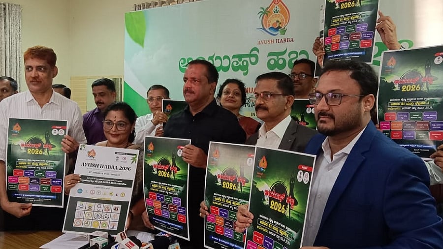 <div class="paragraphs"><p>Legislative Assembly Speaker U T Khader releases a poster on Ayush Habba, to be held in Mangaluru on January 31 and February. </p></div>