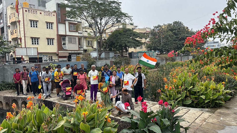 <div class="paragraphs"><p>Participants of the 26-km walk from RV Road, Jayanagar,to Orion Mall, Rajajinagar, held on New Year’s Day.</p></div>