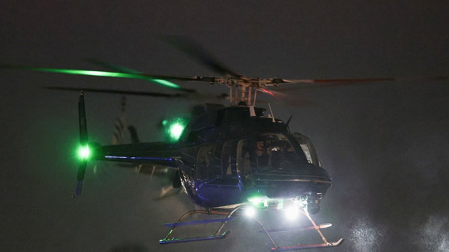 <div class="paragraphs"><p>Venezuela's President Nicolas Maduro and his wife Cilia Flores arrive in custody from a helicopter before their scheduled court appearance at Manhattan federal court, at the Westside Heliport in New York City.</p></div>
