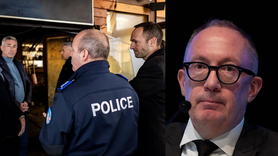 <div class="paragraphs"><p>Police inspecting Swiss bar and&nbsp;Crans-Montana&nbsp;Mayor&nbsp;Nicolas Feraud (R).</p></div>