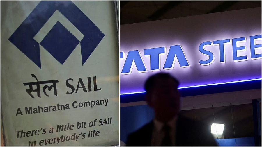 <div class="paragraphs"><p>Logos of SAIL(L) and Tata Steel are seen in this photo collage.</p></div>