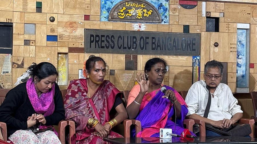 <div class="paragraphs"><p>Transgender activist Akkai Padmashali at a press meet in Bengaluru on Thursday.</p></div>