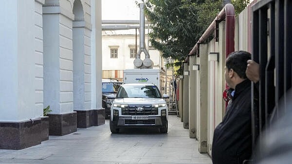 <div class="paragraphs"><p>Pratik Jain, director of political consultancy firm I-PAC, leaves his residence in a car after a raid by the Enforcement Directorate (ED), in Kolkata.</p></div>