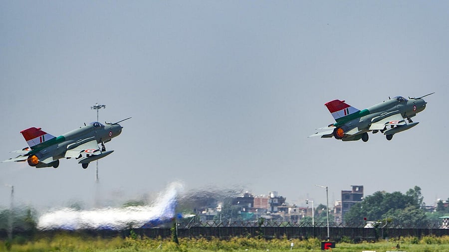 <div class="paragraphs"><p>Indian Air Force MiG-21 aircraft during the ‘MiG-21 Operational Flying Culmination Ceremony’ at Chandigarh Air Force Station (AFS)</p></div>
