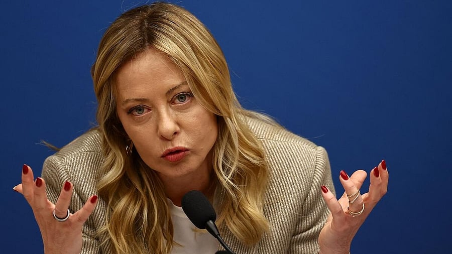 <div class="paragraphs"><p>Italy's Prime Minister Giorgia Meloni attends her end-of-year press conference in Rome, Italy, January 9, 2026.</p></div>
