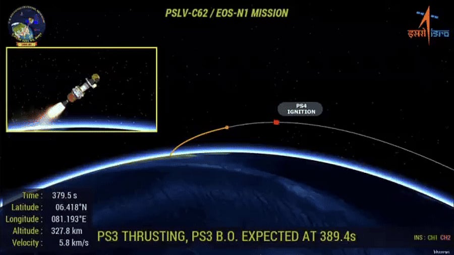 <div class="paragraphs"><p>PSLV-C62 mission encounters anomaly during stage 3 of launch, 'deviates from flight path'</p></div>