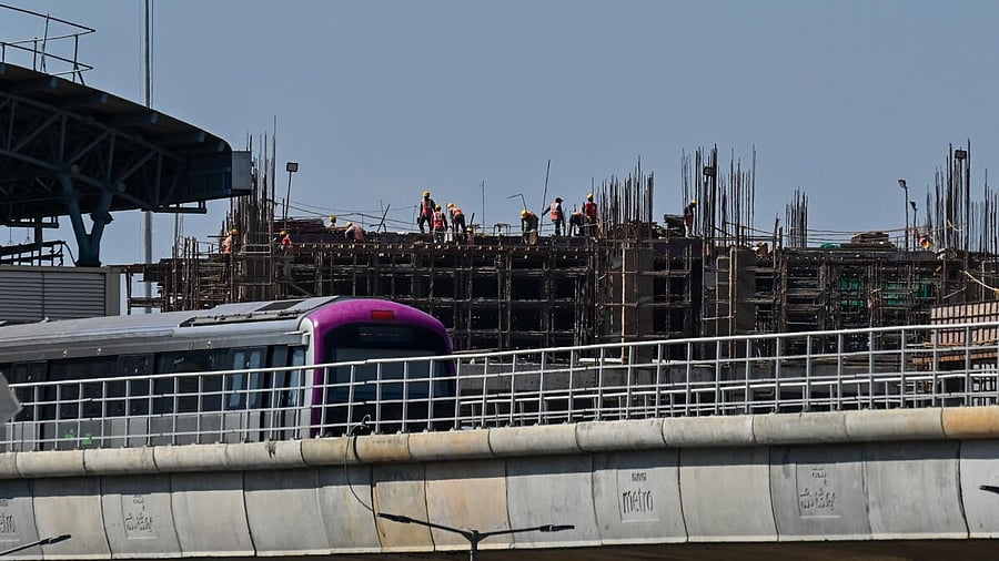 <div class="paragraphs"><p>A view of Namma Metro depot construction work</p></div>