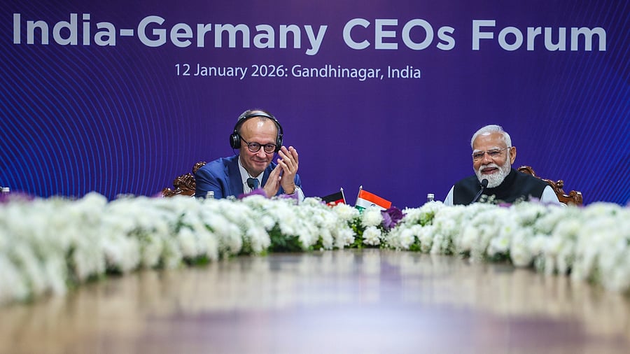 <div class="paragraphs"><p>German Chancellor Friedrich Merz (L) with Prime Minister Narendra Modi.&nbsp;</p></div>
