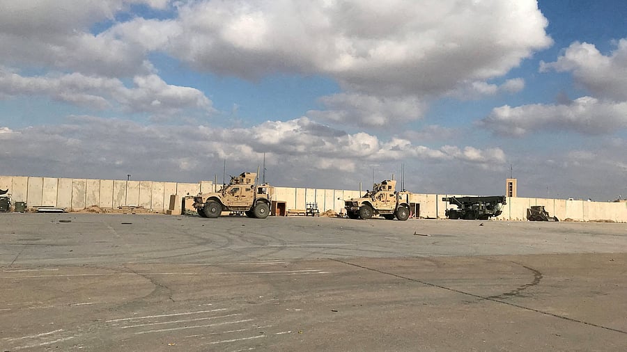 <div class="paragraphs"><p>Military vehicles of US soldiers at the al-Asad air base in Anbar province, Iraq.</p></div>