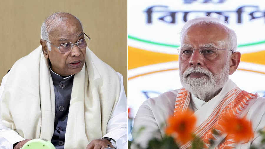 <div class="paragraphs"><p>Mallikarjun Kharge and PM Modi</p></div>