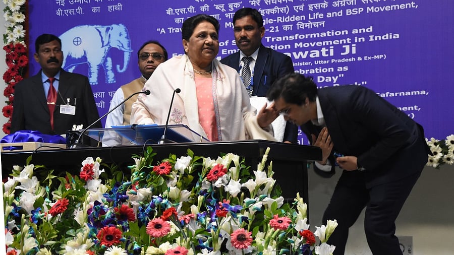 <div class="paragraphs"><p>BSP supremo Mayawati during a press conference in Lucknow on her 70th birthday.</p></div>