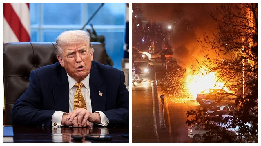 <div class="paragraphs"><p>US President Donald Trump; Protest in Teharn.&nbsp;</p></div>