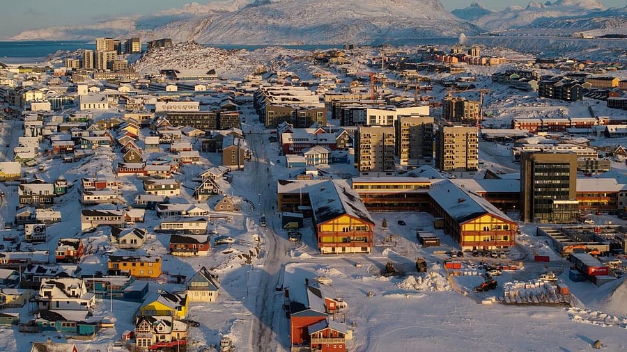<div class="paragraphs"><p>A drone view shows a general view of Nuuk, Greenland.</p></div>
