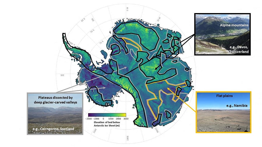 <div class="paragraphs"><p>An undated handout image shows a map illustrating a subglacial landscape of mountain ranges, deep canyons and wide valleys.</p></div>
