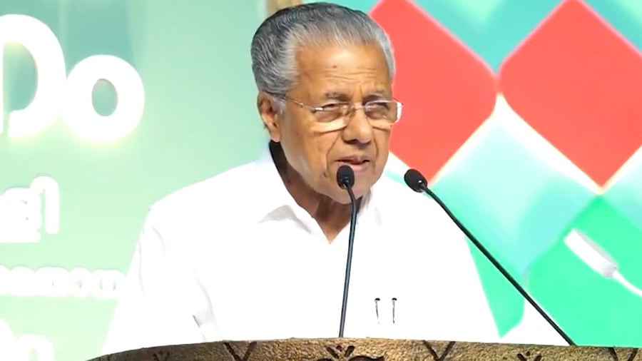<div class="paragraphs"><p>Kerala CM Pinarayi Vijayan speaking at the concluding session of the 'Kerala Yatra', an outreach tour organised by the Kerala Muslim Jamaat, which began in Kasaragod on January 1.</p></div>