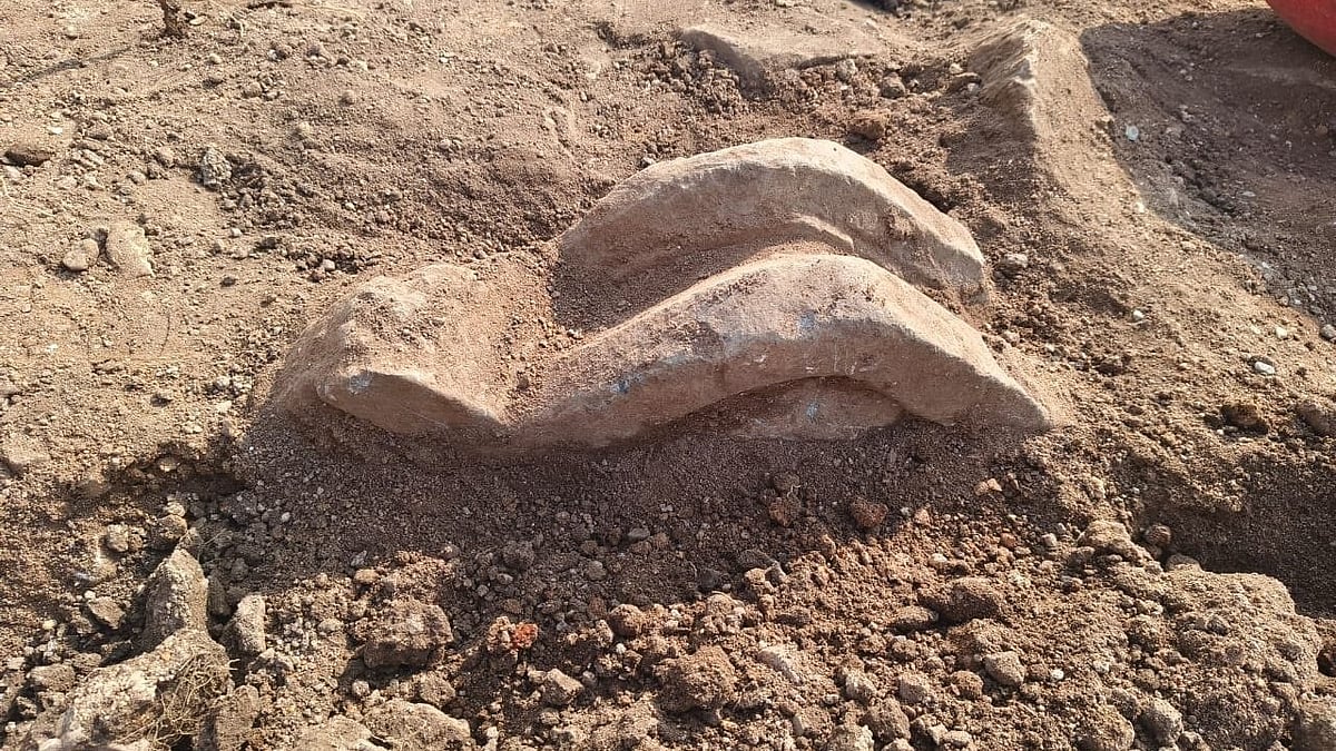 Ancient Stone Block Discovered in Lakkundi Temple Excavation