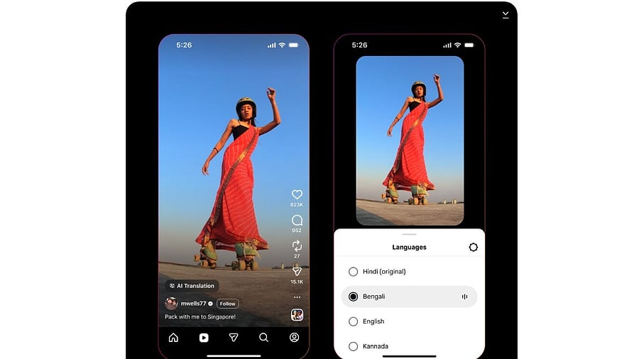 <div class="paragraphs"><p>Instagram brings support five Indian languages' dubbing feature.</p></div>