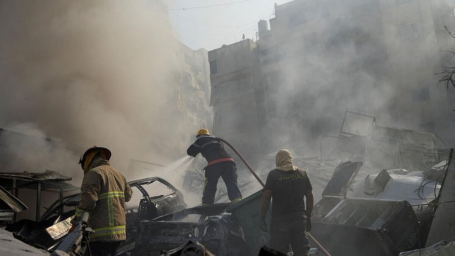 <div class="paragraphs"><p>Israel says it is striking Hezbollah targets in several areas in Lebanon</p></div>