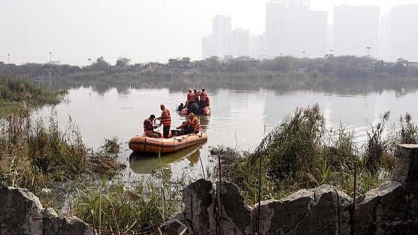 <div class="paragraphs"><p>National Disaster Response Force (NDRF) team commences operations in a water-filled pit at a construction site following the death of a 27-year-old engineer who drowned there, in Noida</p></div>