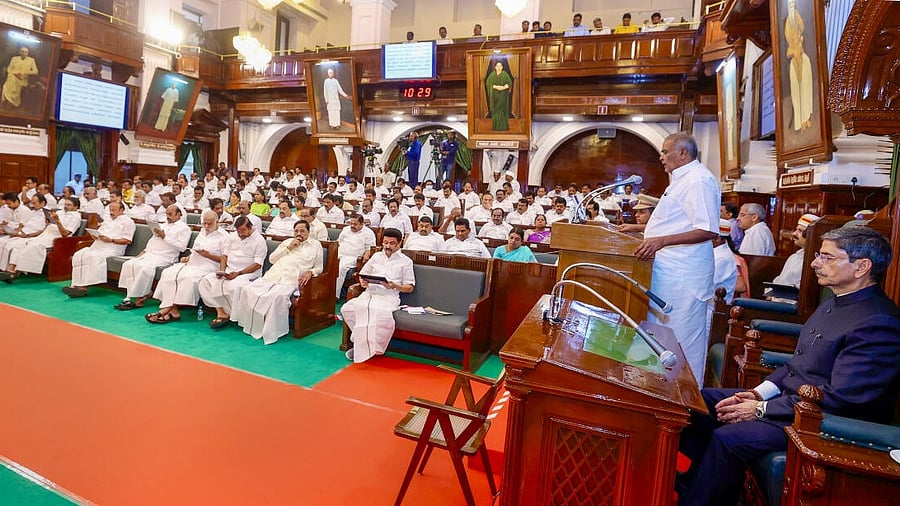 <div class="paragraphs"><p>A file photo of&nbsp;Tamil Nadu Governor R N Ravi in the Tamil Nadu Legislative Assembly Hall.&nbsp;</p></div>